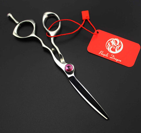 Purple dragon Professional Hair scissors cutting scissors 5.5 INCH Bang hair scissors Big pink stone 440C Simple packing NEW