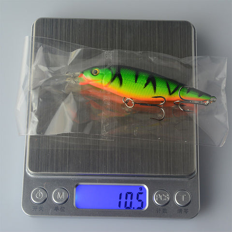1PCS Super Quality  5 Colors 11cm 10.5g Hard Bait Minnow Fishing lures Bass Fresh Salt water 4#hook