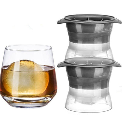 2 Pieces Sphere Ice Molds Perfect Ice Ball Maker  for Slow-melting Beverage Chillers 2.5 Inch Ball