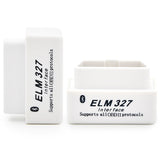 SUPER MINI ELM327 Bluetooth OBD2 V2.1 White Smart Car Diagnostic Interface ELM 327 Wireless Scan Tool