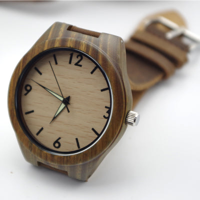 Antique Luxuly Dark Green Sandal Wood Watch Genuine Leather Men's Women's watches japanese miyota 2035 movement wristwatches