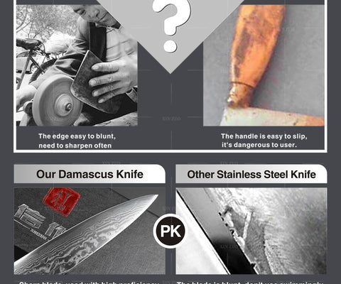 high quality 5" Japanese VG10 Damascus steel kitchen knife