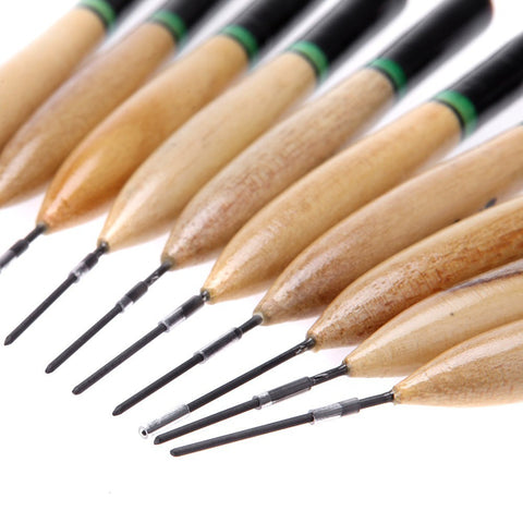 10Pcs 2g Fishing Fish Floats Bobbers Set Paulownia Wood Fishing Tackle Tools