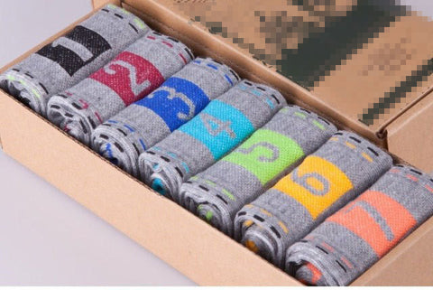 7pcs/lot socks brand mens bamboo fiber
