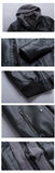 Selling Men Motorcycle Black PU Leather Coats with Hooded Mens