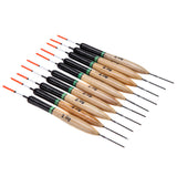 10Pcs 2g Fishing Fish Floats Bobbers Set Paulownia Wood Fishing Tackle Tools