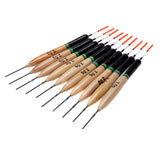 10Pcs 2g Fishing Fish Floats Bobbers Set Paulownia Wood Fishing Tackle Tools