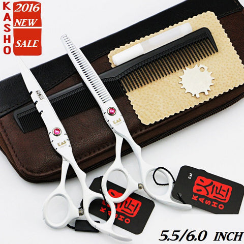 Kasho professional hair scissors hairdressing thinning scissors barber tijera peluqueria forbici capelli shear tesoura ciseaux