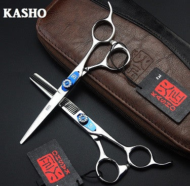 Kasho professional hair scissors hairdressing thinning scissors barber tijera peluqueria forbici capelli shear tesoura ciseaux