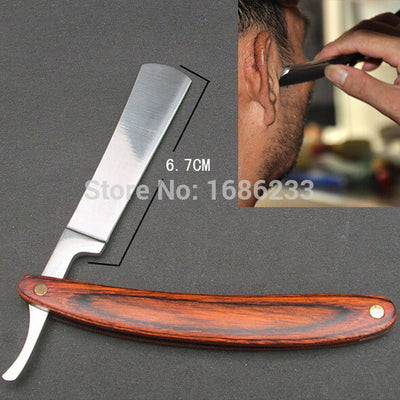 Straight Edge Stainless Steel Barber Razor Folding Shaving Knife