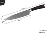 Sharp chef knife for 8 inch kitchen knife 7CR17 stainless steel Damascus