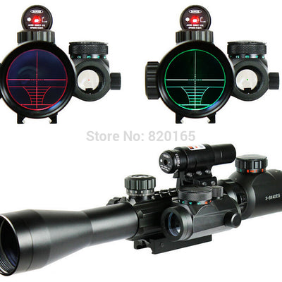 3-9X40 Illuminated Hunting Red/Green Laser Riflescope with  Holographic Dot Sight