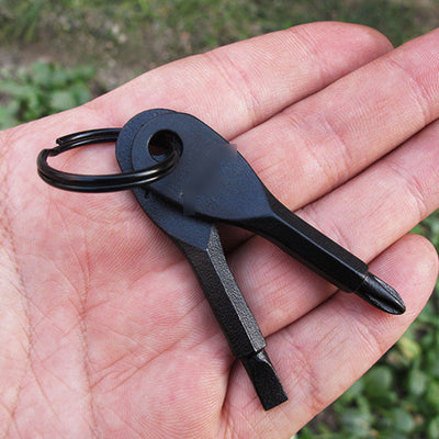 Screwdriver Set Stainless Keychain