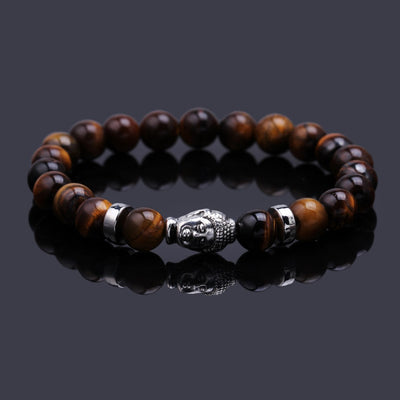 black Lava stone buddha bracelet Many colors to choose!