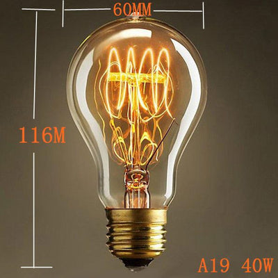 Retro Incandescent Vintage Light Bulb ST64 DIY Handmade Edison Bulb Fixtures,E27/220V/40W lamp Bulbs For Pendant Lamps