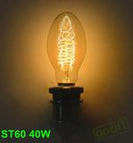 Retro Incandescent Vintage Light Bulb ST64 DIY Handmade Edison Bulb Fixtures,E27/220V/40W lamp Bulbs For Pendant Lamps