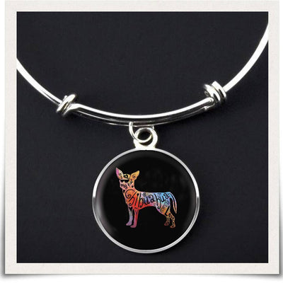 Chihuahua art Necklace and bangles