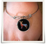 Chihuahua art Necklace and bangles