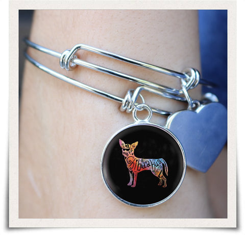 Chihuahua art Necklace and bangles