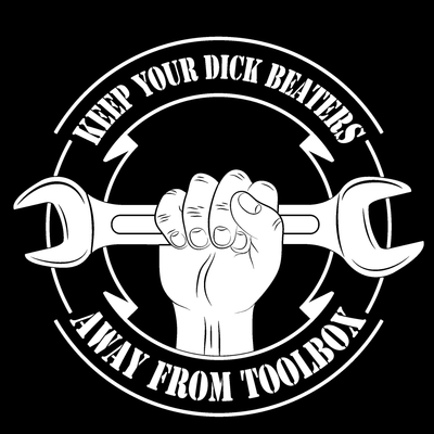 Dick Beaters Sign Decal Hand wrench