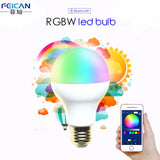 AC85-240V 5W 7W 9W RGBW Bluetooth LED Light Bulb Bluetooth 4.0 Smart Lighting Lamp Color Change Dimmable