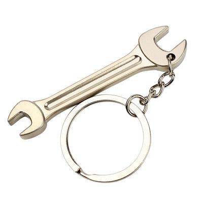 Wrench Shape High-grade Simulation Spanner Key Chain Rings Stainless Steel