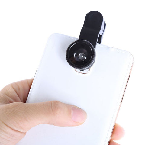 3in1 Clip On 180 Degreen Fisheye+Wide Angle+Macro Lens For Cell Phone Universal