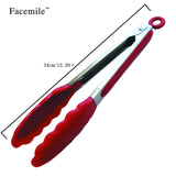 Silicone Kitchen Tongs 2 Pack 9-Inch & 12-Inch Bonus