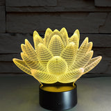 7 color changing Touch Lotus 3D colorful night light