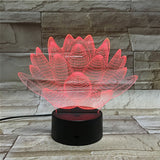 7 color changing Touch Lotus 3D colorful night light