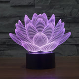 7 color changing Touch Lotus 3D colorful night light