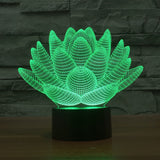 7 color changing Touch Lotus 3D colorful night light