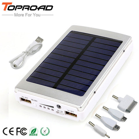 Solar Charger Power Bank 12000MAH Portable Charging Powerbank External Battery Chargers bateria externa For iPhone Mobile phones