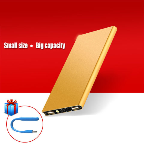 12000 mAh Power Bank Portable Charger + led light Backup Power 2 USB