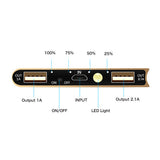 12000 mAh Power Bank Portable Charger + led light Backup Power 2 USB