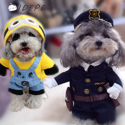 Funny Pet Costume Suit Dog Clothes Puppy Uniform Outfit Cat Clothing Nurse Doctor Policeman Pirate Cowboy Halloween Apparel 24