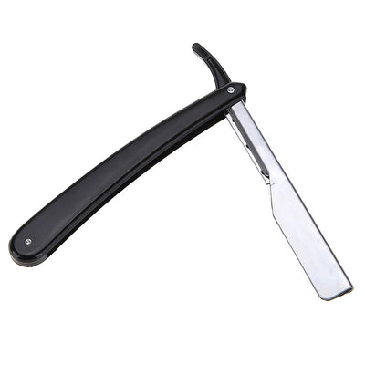 Stainless Steel Face Cleaning Razor Barber Folding Straight Edge