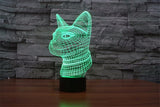 3D Siamese cat  Illusion Lamp 7 Color Changing Cat Lights Touch Button