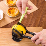 Kitchen gadget Lemon Tomato Potato Slicer Multifunction Egg Food Clip Clever Onion Cutter Salad Kitchen Cooking Accessories