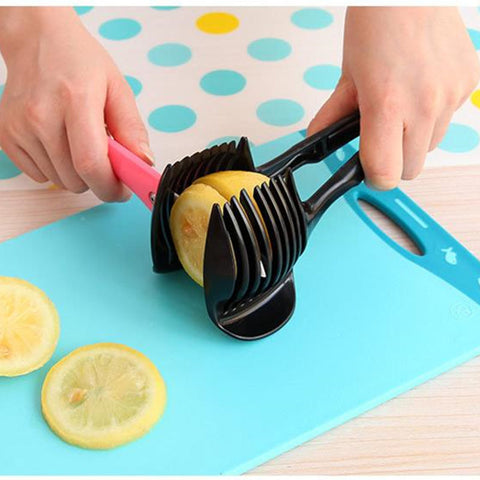 Kitchen gadget Lemon Tomato Potato Slicer Multifunction Egg Food Clip Clever Onion Cutter Salad Kitchen Cooking Accessories