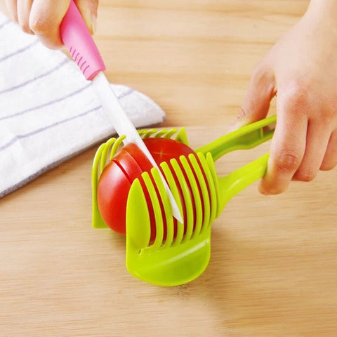 Kitchen gadget Lemon Tomato Potato Slicer Multifunction Egg Food Clip Clever Onion Cutter Salad Kitchen Cooking Accessories