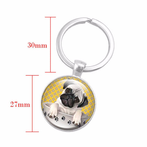 Pug Keychain