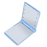 Led Makeup Mirror Lady Makeup Cosmetic Folding Portable Compact Pocket Mirror 8 LED Lights