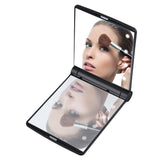 Led Makeup Mirror Lady Makeup Cosmetic Folding Portable Compact Pocket Mirror 8 LED Lights