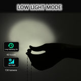 Mini Li-Ion Batttery USB Rechargeable LED Flashlight Torch 130LM Adjustable Focus Zoom