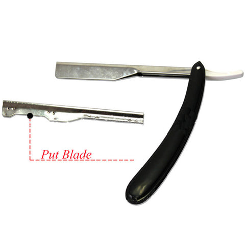 Barber Straight Razor Shaving Pocket Knife Men Shaver Double Edge Blades Fold Knife + 10 Blades