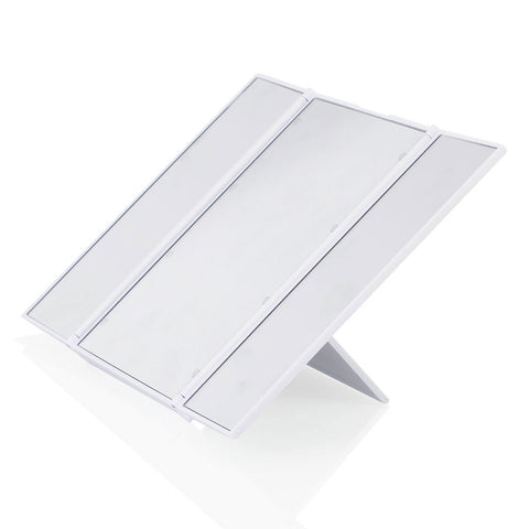 8 LED Light Makeup Cosmetic Tabletop Beauty Vanity Mirror 3 Folding Portable Adjustable