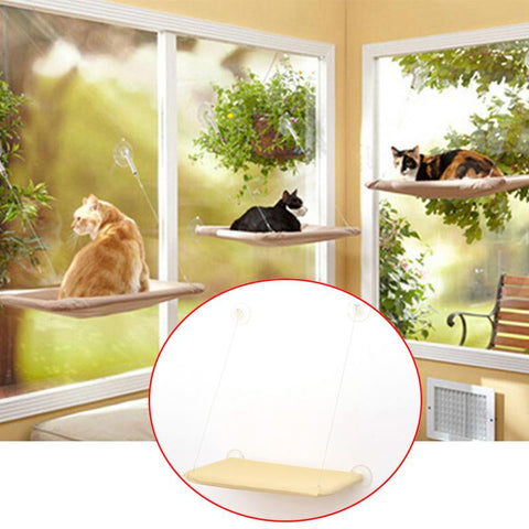 Cute Pet Hanging Beds Bearing 20kg Cat Sunny Seat Window Mount Pet Cat Hammock