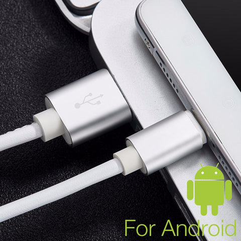 20cm / 100cm Super Strong Leather Metal Plug Micro USB Cable for iPhone 6 6s Plus 5s 5 iPadmini / Samsung / Xiaomi