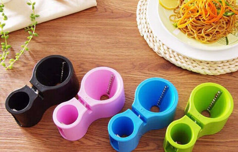 HandHeld Spiral Cutter Fruit Vegetable Slicer Built in knife sharpener
